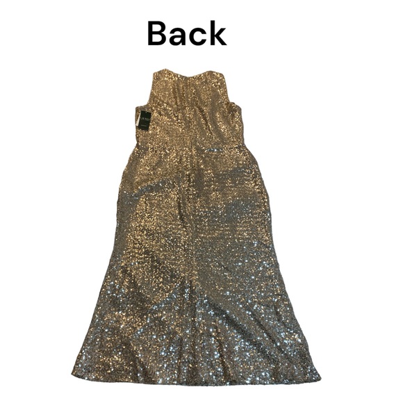 Lauren by Ralph Lauren Gold Sequence Sleeveless Dress, size 10, NWT $150 - Picture 8 of 11